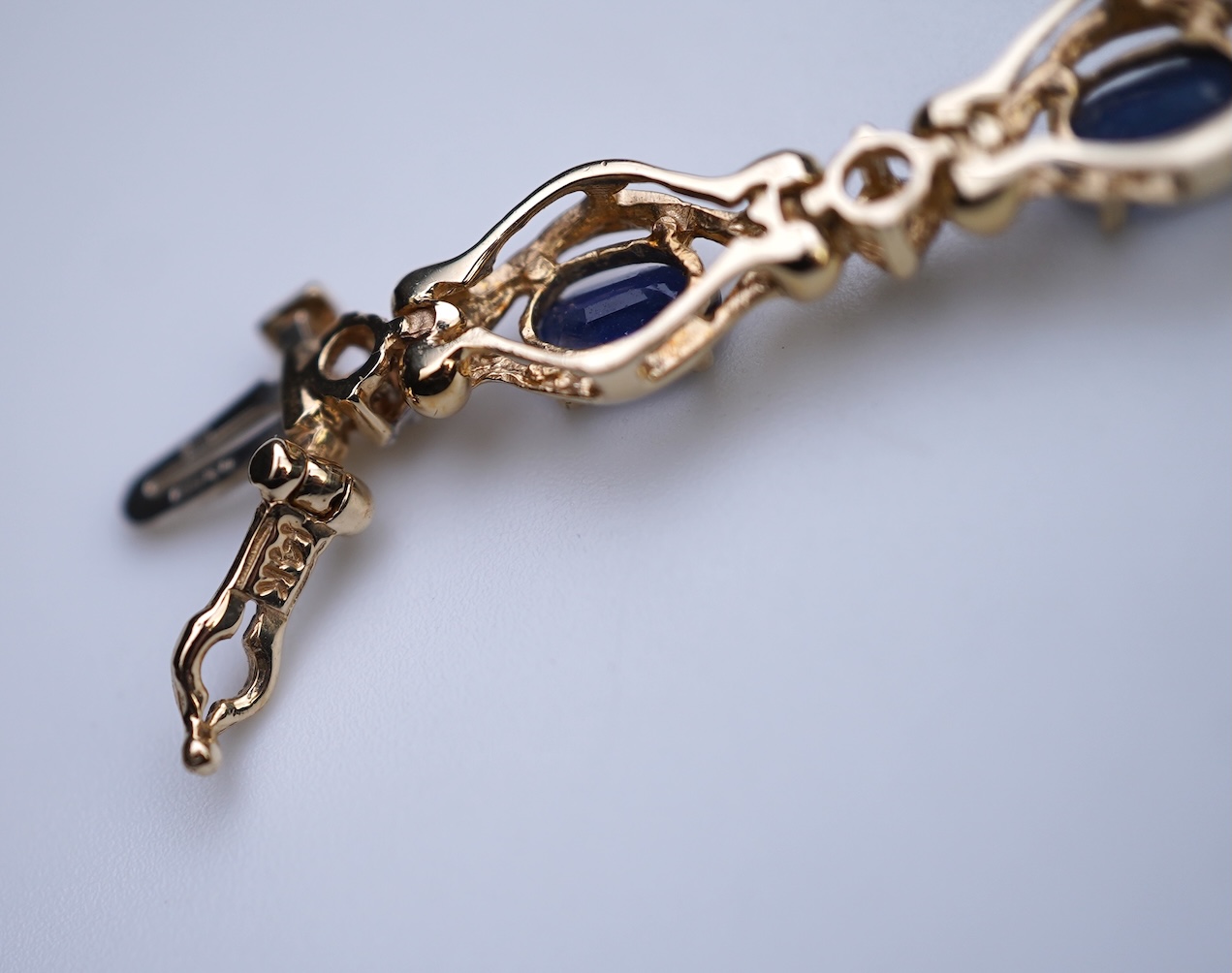 A sapphire and diamond bracelet